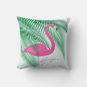 Ginger's Mint Flamingo Pillow