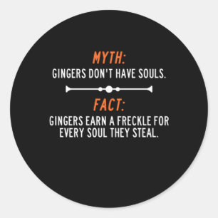 Gingers Redheads Red Hair Redhead Ginger Gift Classic Round Sticker