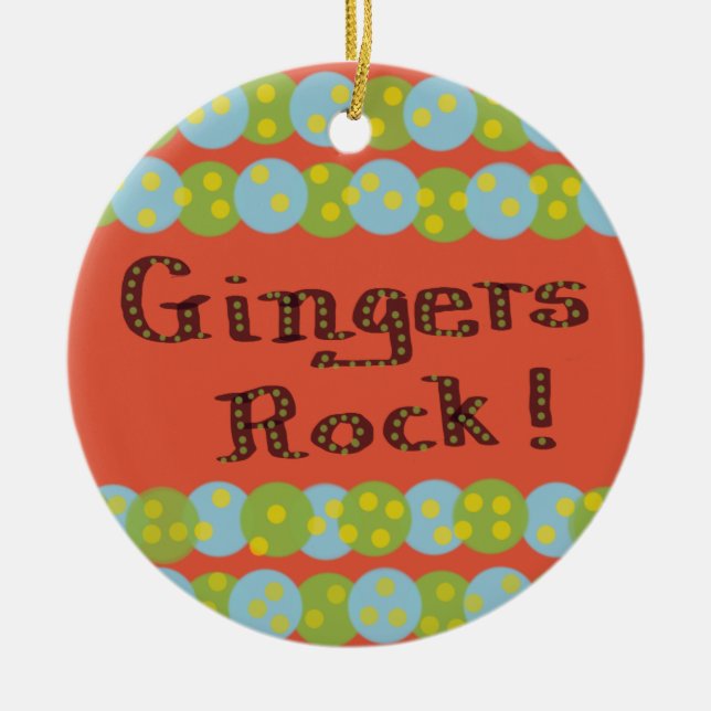 "Gingers Rock!" Ornament (Front)
