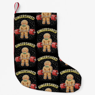 Gingershred Christmas Gingerbread Gym Bodybuilding Small Christmas Stocking