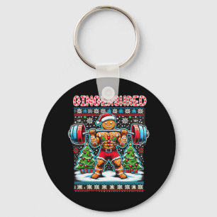 Gingershred Funny Gingerbread Man Gym Bodybuilding Key Ring