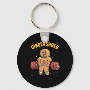 Gingershred Funny Gingerbread Man Gym Bodybuilding Key Ring