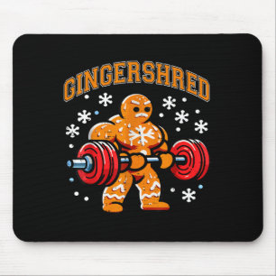 Gingershred Funny Gingerbread Man Gym Bodybuilding Mouse Mat