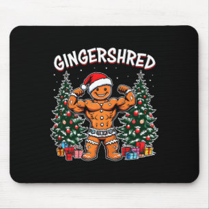 Gingershred Funny Gingerbread Man Gym Bodybuilding Mouse Mat