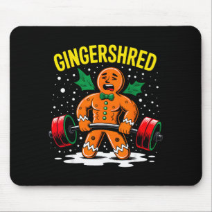 Gingershred Funny Gingerbread Man Gym Bodybuilding Mouse Mat