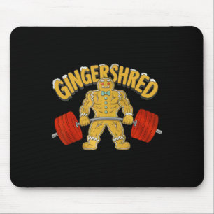 Gingershred Funny Gingerbread Man Gym Bodybuilding Mouse Mat