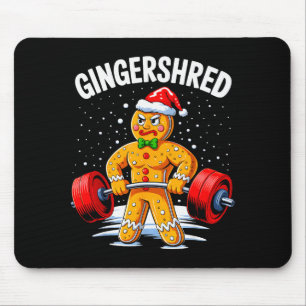 Gingershred Funny Gingerbread Man Gym Bodybuilding Mouse Mat