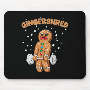 Gingershred Funny Gingerbread Man Gym Bodybuilding Mouse Mat