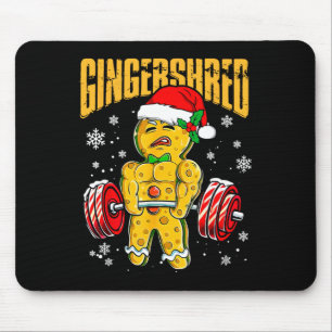 Gingershred Funny Gingerbread Man Gym Bodybuilding Mouse Mat