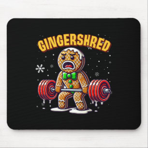 Gingershred Funny Gingerbread Man Gym Bodybuilding Mouse Mat