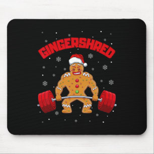 Gingershred Funny Gingerbread Man Gym Bodybuilding Mouse Mat