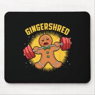 Gingershred Funny Gingerbread Man Gym Bodybuilding Mouse Mat