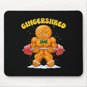 Gingershred Funny Gingerbread Man Gym Bodybuilding Mouse Mat