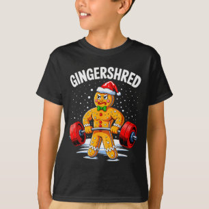 Gingershred Funny Gingerbread Man Gym Bodybuilding T-Shirt