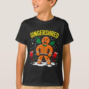 Gingershred Funny Gingerbread Man Gym Bodybuilding T-Shirt