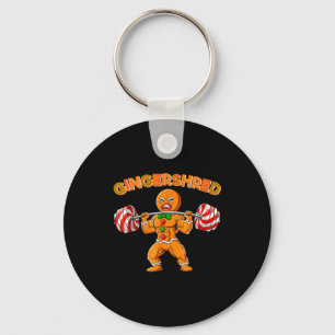 Gingershred Funny Men Gym Bodybuilding Gingerbread Key Ring