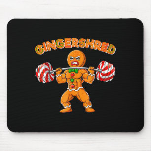 Gingershred Funny Men Gym Bodybuilding Gingerbread Mouse Mat