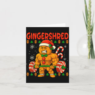 Gingershred Gingerbread Christmas Workout Gym Ging Card