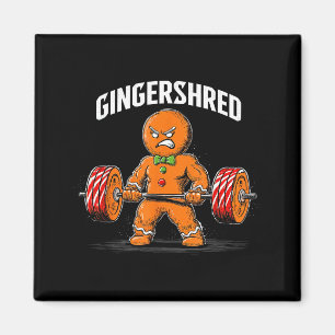 Gingershred Gingerbread Christmas Workout Gym Ging Magnet