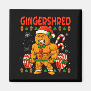 Gingershred Gingerbread Christmas Workout Gym Ging Magnet