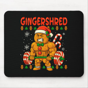 Gingershred Gingerbread Lifting Funny Christmas Gy Mouse Mat