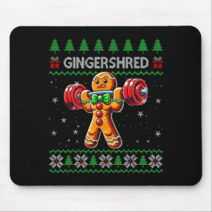 Gingershred Gym Christmas Ugly Sweater Gingerbread Mouse Mat
