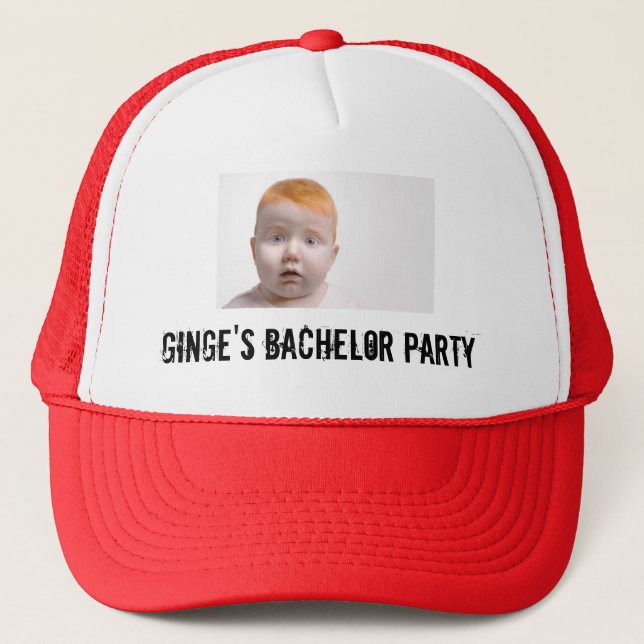 Ginge's Bachelor Party Trucker Hat (Front)
