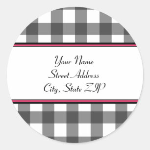 Gingham Address Labels