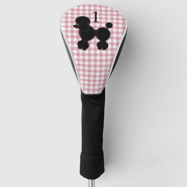 Gingham and Poodle with Number Driver Cover (Front)