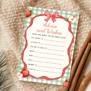 Gingham Apple of Our Eye Advice and Wishes Game