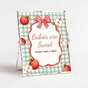 Gingham Apple of our Eye Babies are Sweet Sign