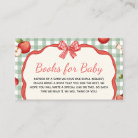 Gingham Apple of our Eye Baby Shower Book for Baby