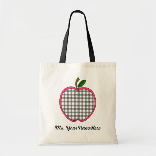 Gingham Apple Teacher Bag