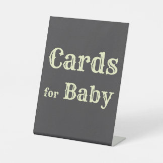 Gingham baby shower Cards for Baby sign