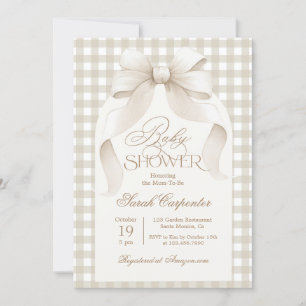 Gingham Baby Shower invitation