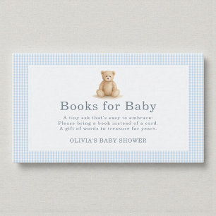 Gingham Bearly Wait Teddy Bear Books For Baby Enclosure Card