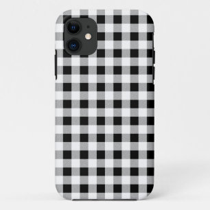 Gingham Black and White iPhone 11 Case