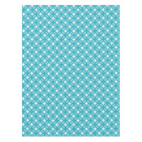 Gingham Ble and White