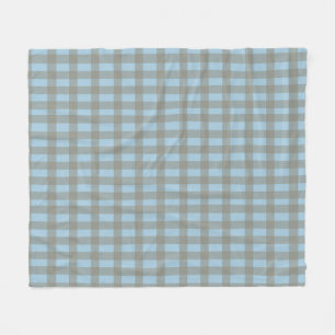 Gingham Blue Fleece Blanket