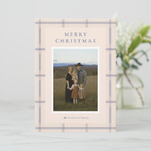 Gingham Border Holiday Card
