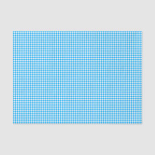 Gingham-Caribbean Blue-Tissue Wrapping Paper