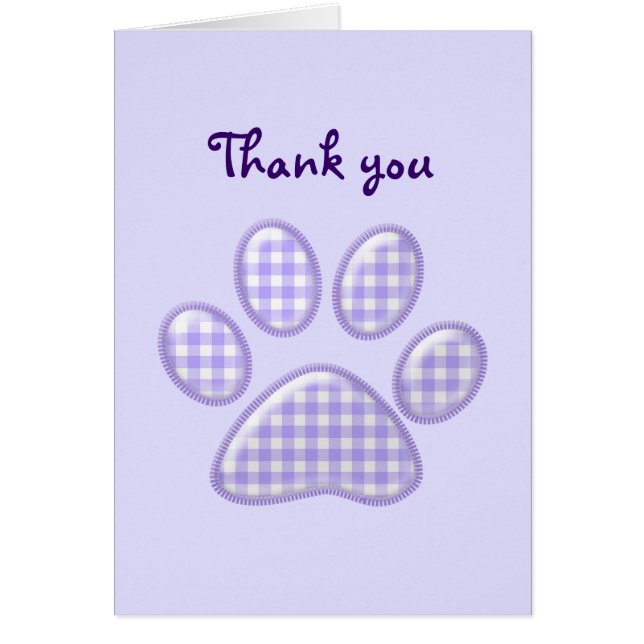 gingham cat paw - purple (Front)