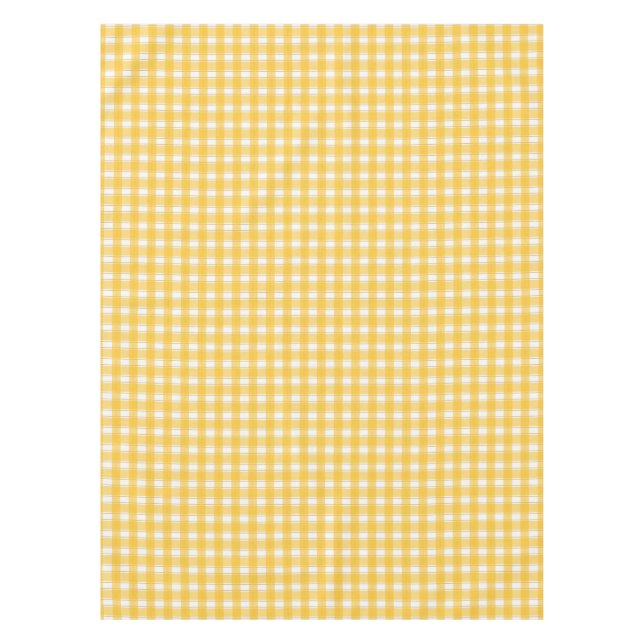 Gingham Charm Yellow Tablecloth (Front)