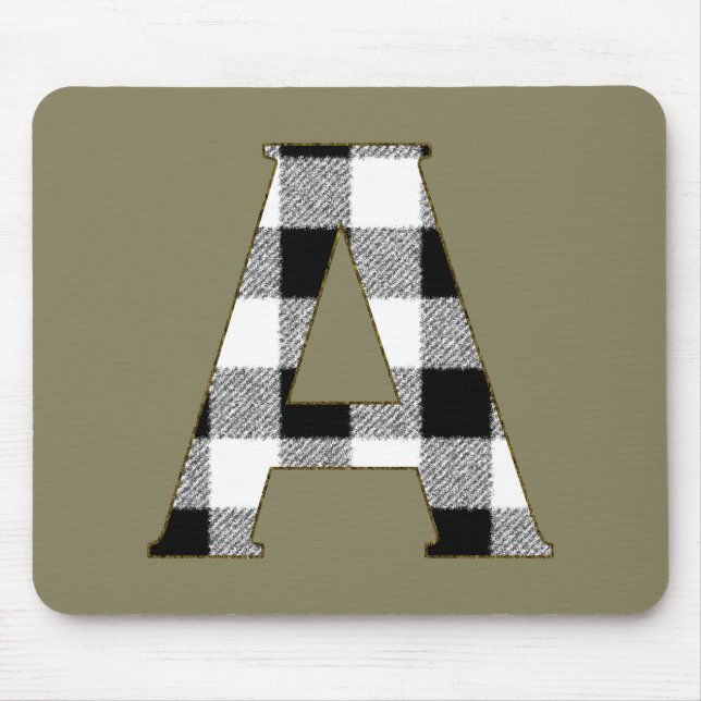 Gingham Check A Mouse Mat (Front)