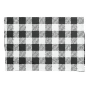 Gingham Check Black Pillowcase