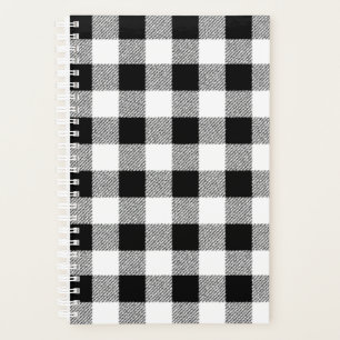 Gingham Check Black Planner