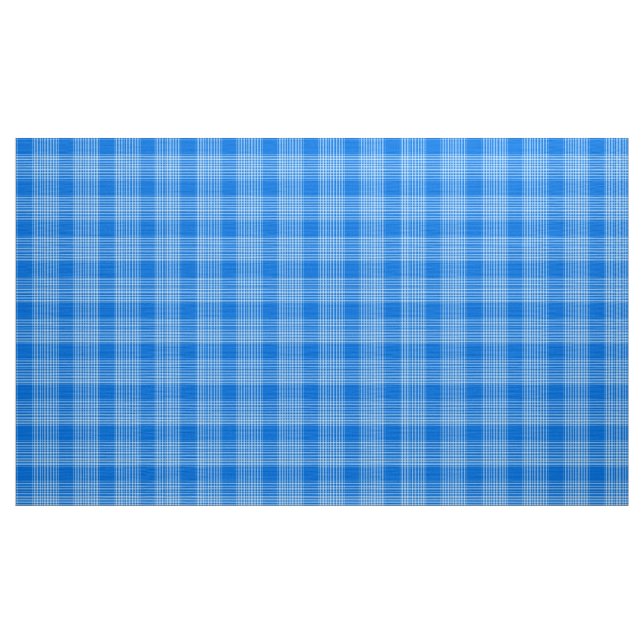 Gingham Check Blue and White Fabric (Yard)