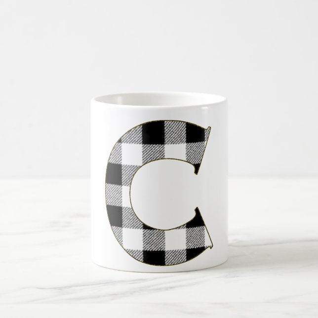 Gingham Check C Coffee Mug (Center)