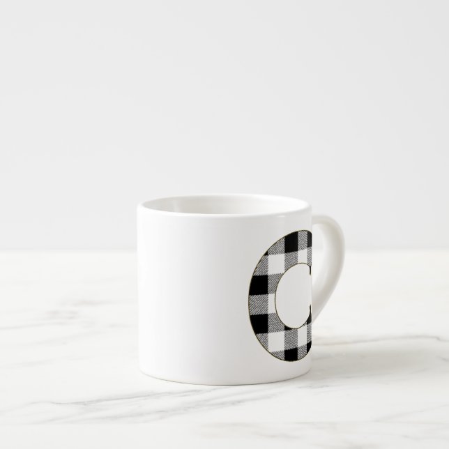 Gingham Check C Espresso Cup (Front Right)