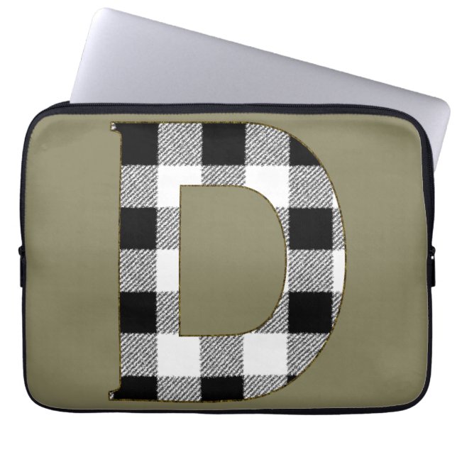 Gingham Check D Laptop Sleeve (Front)